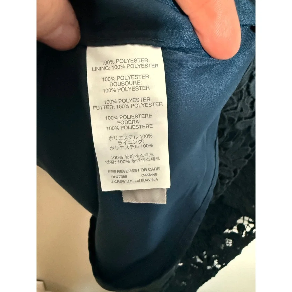 J.crew navy blue‎ floral lace sheath dress